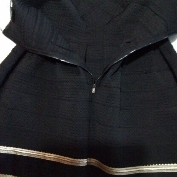 Mini Tube Black Elastic Dress Gold Bandage Seduction Size Small D - Picture 3 of 7